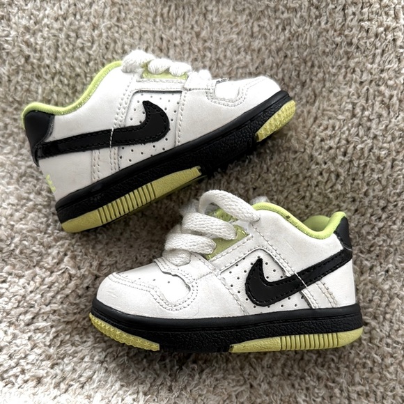 Nike Other - Nike Kids White and Black Delta Force Sneakers with Neon Accents